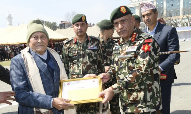 भूतपूर्व सैनिक स्वतःस्फूर्त योगदान दिन सक्ने तालिम प्राप्त जनशक्ति : प्रधान सेनापति शर्मा