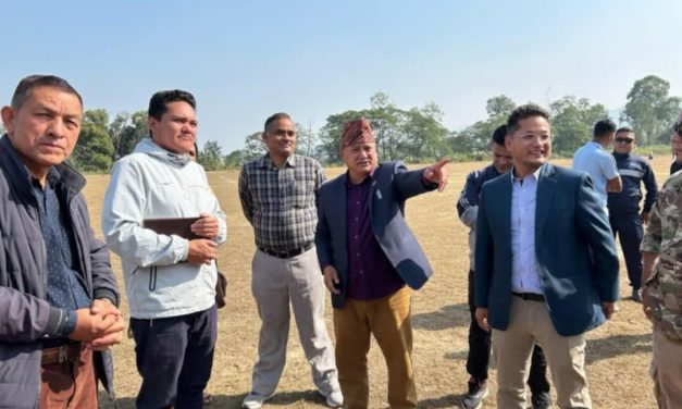 खेलकुदमै आफ्नो जीवन समर्पित गरेका  मन्त्री महर्जनको कडा निर्देशन पछि रंगशाला निर्माण अन्तिम चरणमा