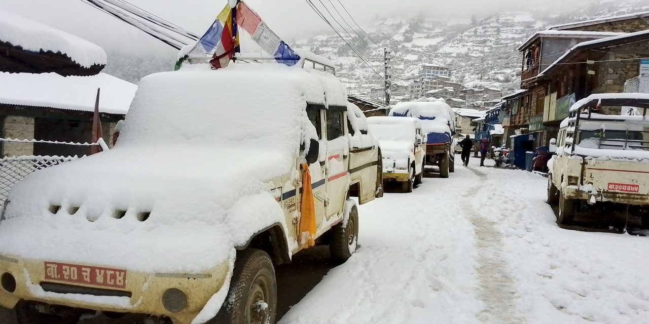 हुम्लामा लगातार हिमपात