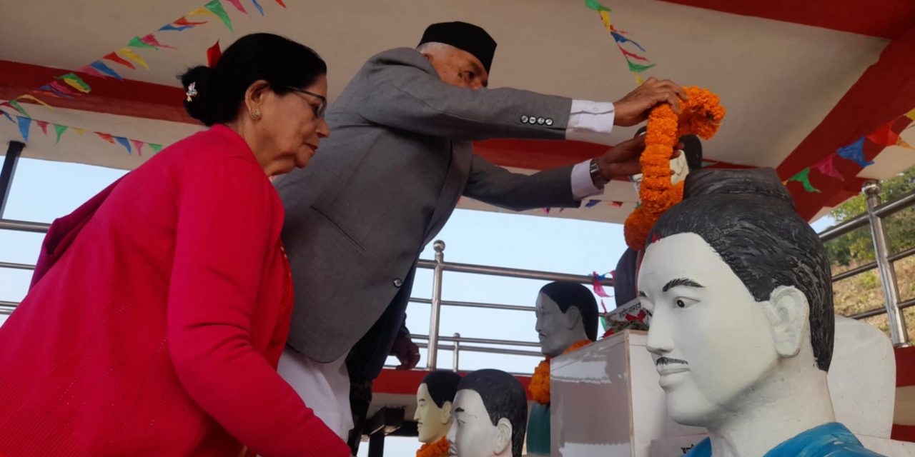 सहिद पार्कको विकासमा सहयोग गर्न राष्ट्रपति पौडेलसमक्ष आग्रह