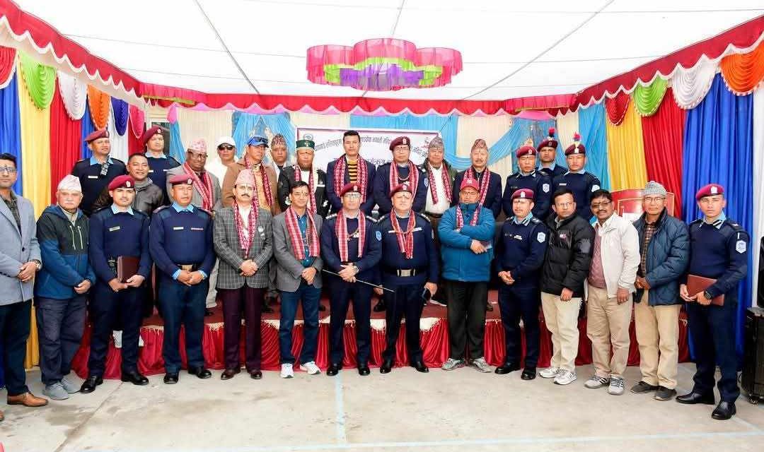 प्रहरी वृत्त चापागाउँ परिसरमा पुन:निर्मित भगवती मन्दिरको उद्घाटन