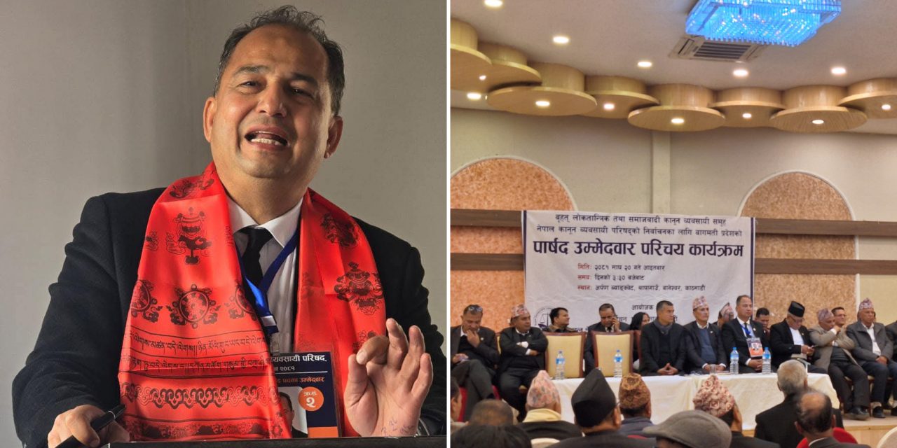 बार काउन्सिल बागमती प्रदेश पार्षदमा कोइरालाको उम्मेदवारी