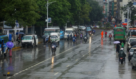 काठमाडौँ उपत्यकामा हल्का वर्षा