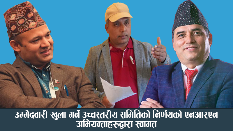 उम्मेदवारी खुला गर्ने उच्चस्तरीय समितिको निर्णयको एनआरएन अभियन्ताहरूद्वारा स्वागत