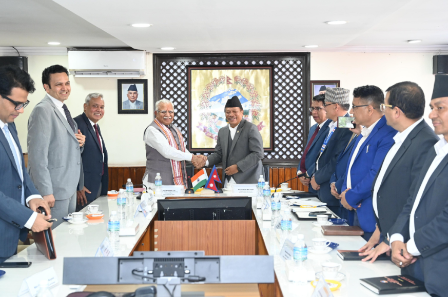 उपप्रधानमन्त्री सिंहद्वारा भारतका मन्त्री मनोहरलालसँग भेटवार्ता, दिगो शहरी विकासबारे छलफल